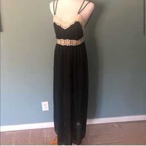 Lace, chiffon Altar’d State maxi sun dress medium